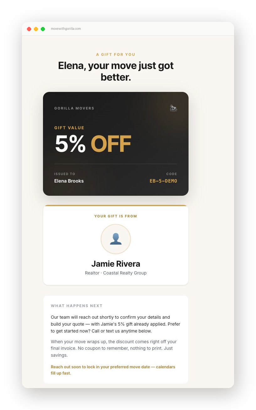 Gift it to your client